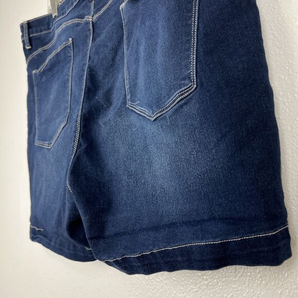 Extreme Jean Shorts Women 40 - 2X Blue Denim Stretch Casual Bottoms - Picture 9 of 10